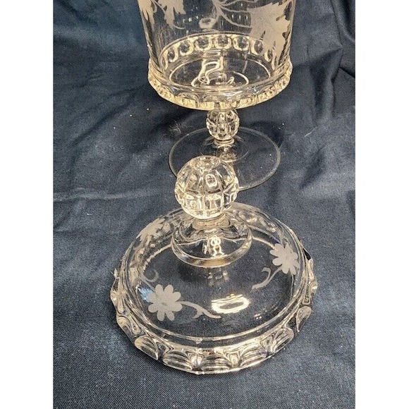 ANTQ EAPG Ripley and Company Dakota Footed Sugar Bowl  AKA Baby Thumbprint  1885 - Picture 6 of 9